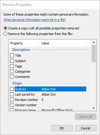 Cara Hapus Data Pribadi pada Microsoft Word