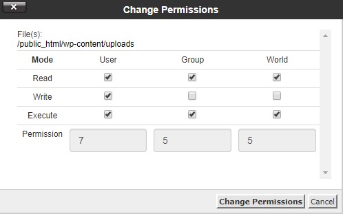 Upload: Failed to Write File to Disk - Change Permission
